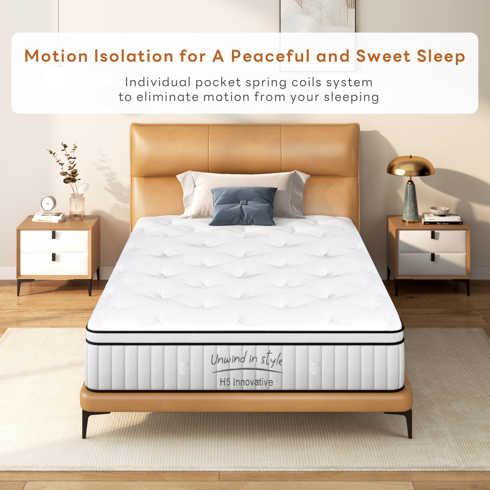 Schow Life Full Mattress,10 inch Hybrid Mattress Full Size,Medium Firm Mattress with Memory Foam and Pocket Springs,Breathable Cover 10 inch Full Bed in a Box,54"X75"X10"