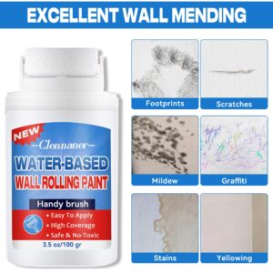 White Paint, White Paint for Wall, Wall Paint for Effortless Cleaning & Pristine Walls, White Touch up Paint for Walls to Remove Stain, Scratches, and Yellowing, Water-Based, Ready to Use(100g, White)