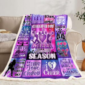 NTMANON Gifts for Cheerleaders,Cheerleader Blanket Gifts for Girls,Cheerleader Gifts Blanket,Cheer Gifts for Cheerleaders,Cheerleading Gift Ideas,Cheer Coach Gift,Cheerleader Gift for Girls 50" × 60"