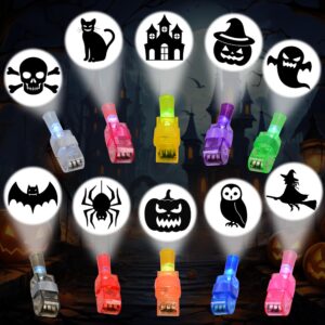 40pcs halloween party favors finger lights, halloween toys light up bulk for kids, halloween goodie bag fillers basket stuffers halloween treats non candy party favor bags classroom prizes supplies