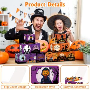 Halloween Candy Treat Box Set, 12 Pcs Treat Goodie Boxes Halloween Party Favors Boxes, Halloween Cardboard Funny Boxes for for Candy Snacks Cookie Small Gifts Halloween Party Supplies Kids Birthday