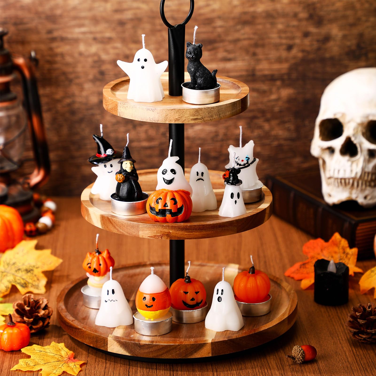 Conelist 14 Pcs Ghost Candles Halloween Candles Halloween Party Decorations Autumn Room Tabletop Decor Spooky Candles Witch Candles Pumpkin Candles Cute Wax Mini Candles Halloween Party Favor Supplies