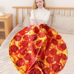 BENEDICT Pizza Blanket for Baby 36 inch Novelty Food Pizza Blanket Soft and Funny Flannel Blanket Suitable for Baby Gifts for Baby Shower Boy Girl