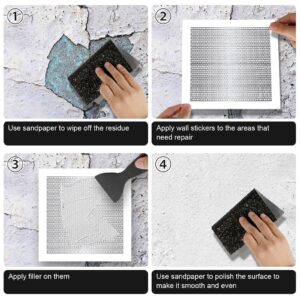 10pcs Drywall Patches, 4x4 Inch Self Adhesive Wall Hole Repair Patches Dry Wall Patch Repair Kit Screen Patch Repair Kit for Broken Walls Repairing or Ceiling Filler