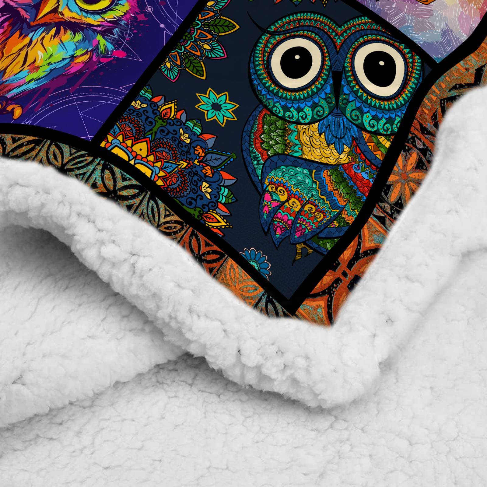 NTMANON Owl Blanket,Owl Gifts for Women,Owl Lover Gifts,Owl Gifts for Owl Lovers,Just a Girl Who Loves Owls Blanket,Owl Decor Blanket,Owls Print Fleece Throw Blanket 50''x60'' for Couch Sofa Bed