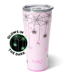 Swig Life 32oz Insulated Tumbler, Travel Coffee Tumbler with Lid, Cup Holder Friendly Travel Coffee Mug, Stainless Steel Thermos, 32 oz Tumbler, Reusable Insulated Coffee Mug (Sweet And Spooky)