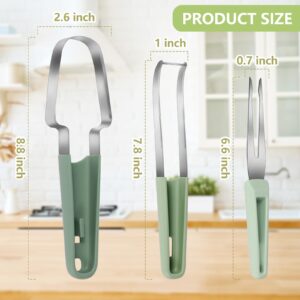 LIVSGNISTA Watermelon Cutter Slicer Tool,Stainless Steel Watermelon Knife and Fork Kit,3-in-1 Fruit Cutter Kitchen Gadgets