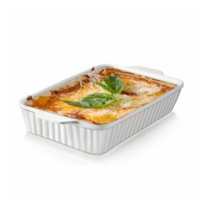 casserole dishes for oven, 9x13 ceramic baking dish, casserole dish deep with handles, oven safe and durable bakeware, lasagna pan for home&kitchen decor gifts