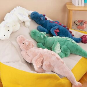 IFX24 Weighted Stuffed Animals 10Lbs 35.4", Weighted Dragon Stuffed Animal for Kids and Adults, Heavy Weighted Stuffed Animals for Comfort and Relaxation. Blue, Pink, and Green Available