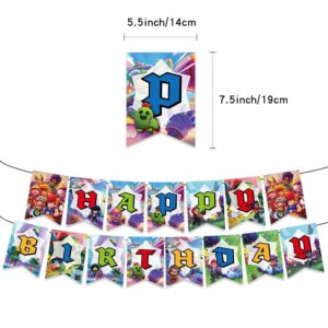 Theme Birthday Decoration Set I Balloon Party Supplies Game On Boy I Birthday Banner Cake Topper Decoration Baby Shower Kid Party I Video Game Party Theme