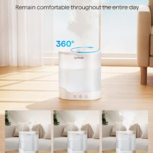 Sponvatt Humidifiers for Bedroom Home,2.5L Top Fill Cool Mist Air Humidifier for Large Room Baby Nursery,Quiet Ultrasonic,With Oil Diffuser and Nightlight,for Plants,Office,Easy to Clean,Auto Shut-Off