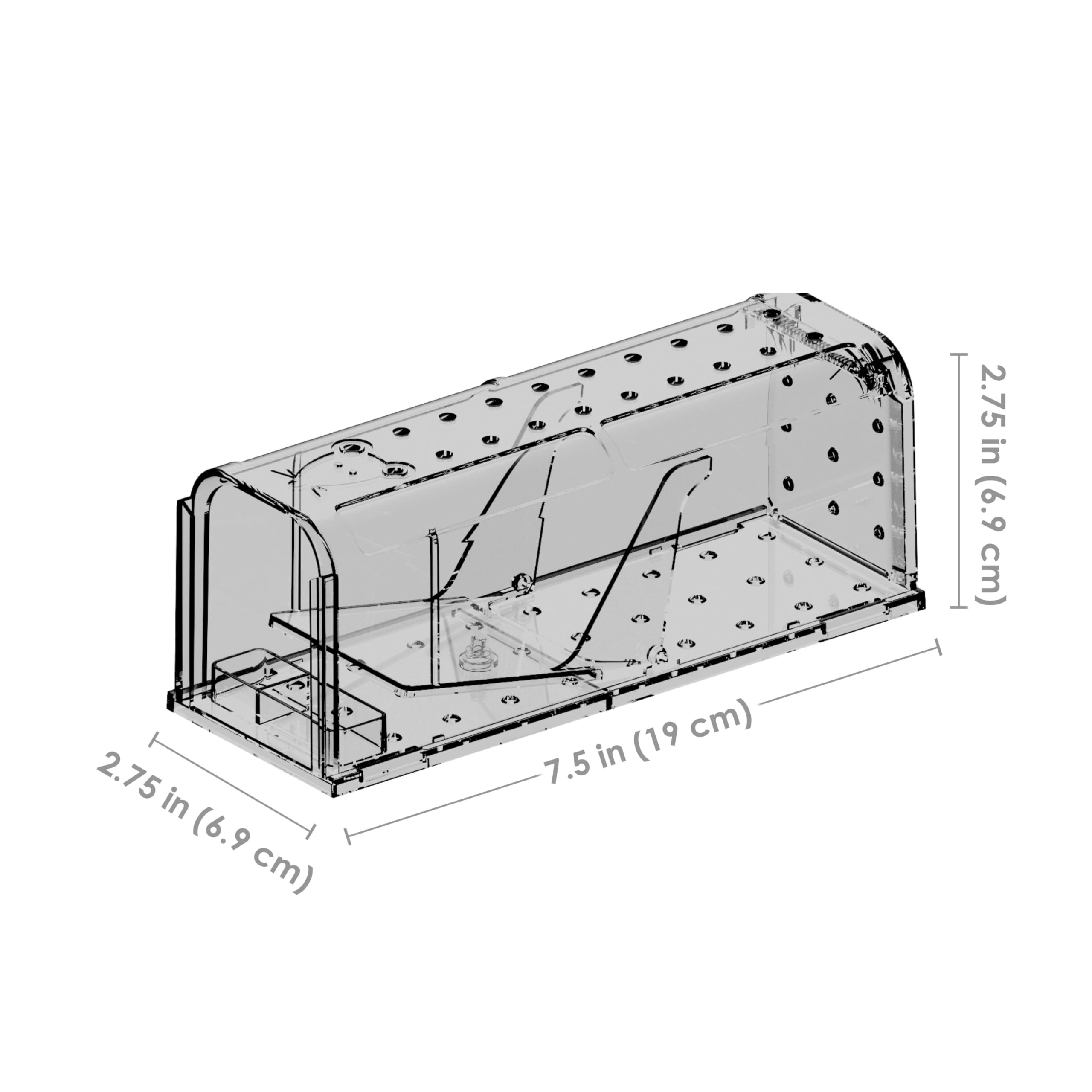 Sunnydaze Humane Mouse Trap - Indoor for Home - Outdoor Mouse Traps - Child and Pet Safe - Reusable - 2-Pack