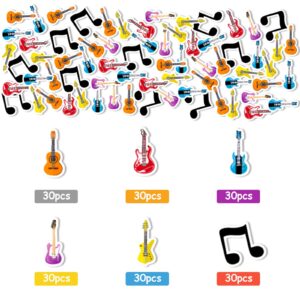 Fangleland 200Pcs Music Guitar Theme Confetti, Rock and Roll Table Scatters for Rock Star Karaoke Hippie Birthday Baby Bridal Shower Bachelorette Party, Funky Music Studio Room Decor Supplies