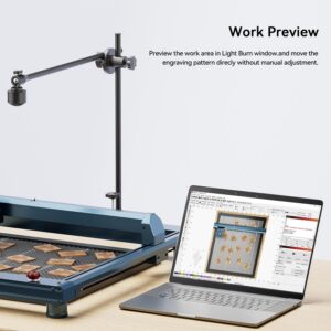 Longer New LightBurn Camera Kit for Laser Engravers – 5MP HD Precision Auto Positioning, Supports Video Recording, Multi-Task Engraving, and Job Preview, Covers a Large Area of 740x560mm