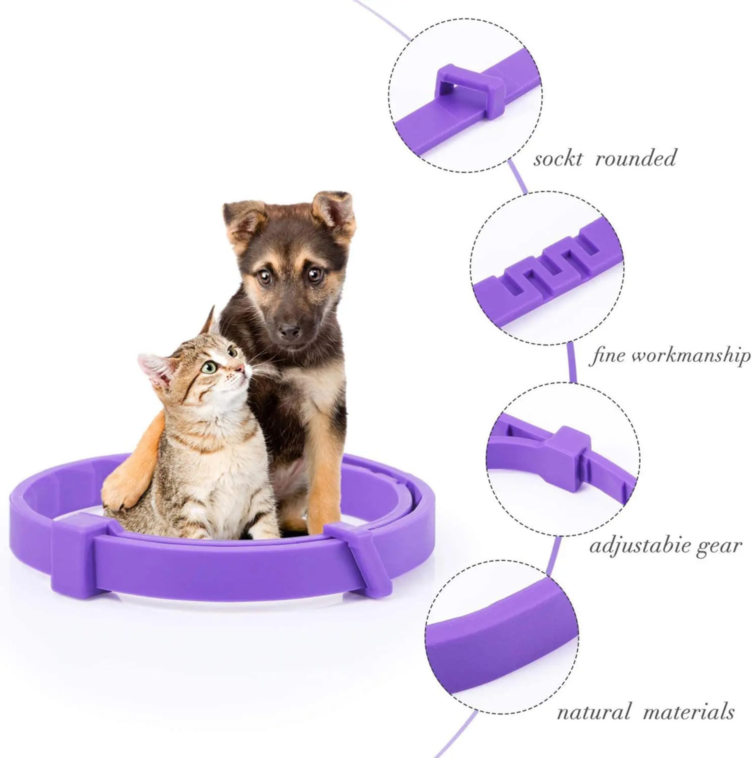 Calming Collar for Cats, 4 Pack (120 Days) with Fast-Acting Pheromones for Anxiety and Stress Relief, Provides Long-Lasting Comfort, Keeps Your Cat Calm and Relaxed, Lavender Aromatherapy