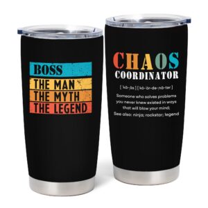 christmas boss gifts for men, boss day gift for men tumbler 20oz, boss appreciation gifts, boss birthday gift for men, gifts for boss male, thank you gift for boss