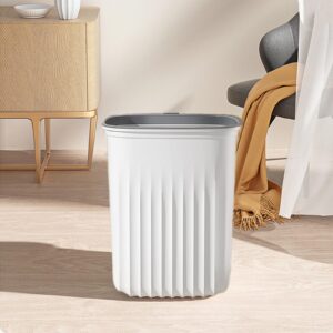 trash can - household kitchen trash can, plastic waste basket, lidless press ring bathroom trash can, multi-functional rubbish bin, for bathrooms, laundry room, kitchens & offices