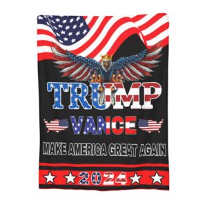 zyatbwi trump vance 2024 blanket trump 2024 blankets all seasons bedroom living room bed and sofa fuzzy blanket quilt decor tapestry gifts size 50"x40" vertical 1