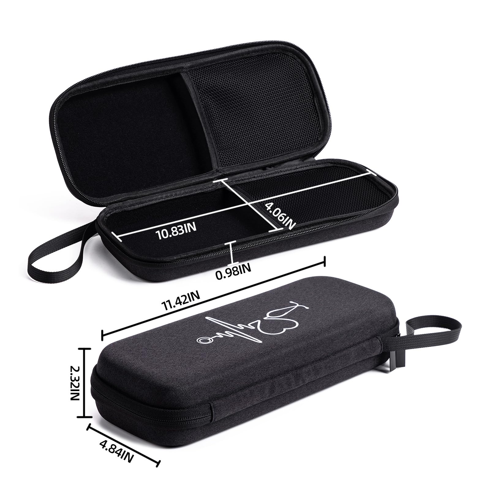 MXCOIRTP Stethoscope Case for 3M Classic III, Lightweight II S.E, Extra Room for Nurse Accessories and Medical Equipment, Hard Carrying Case with Mesh Pocket, Black (Case Only)