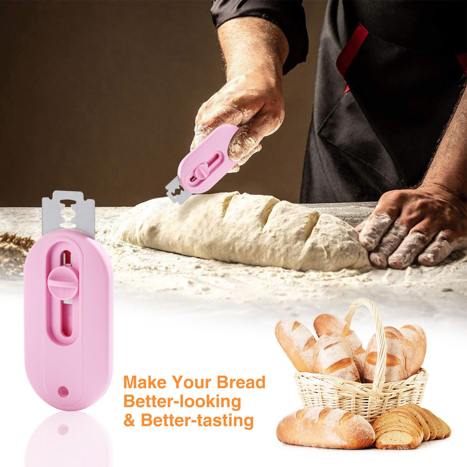 TAWPYA Bread Lame Sourdough Scoring Tool Baking Supplies,Quick Refill Blade Bread Cutter/Knife for Homemade Bread