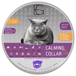 Calming Collar for Cats, for 60-Days with Fast-Acting Pheromones for Anxiety and Stress Relief, Provides Long-Lasting Comfort, Keeps Your Cat Calm and Relaxed, Lavender Aromatherapy