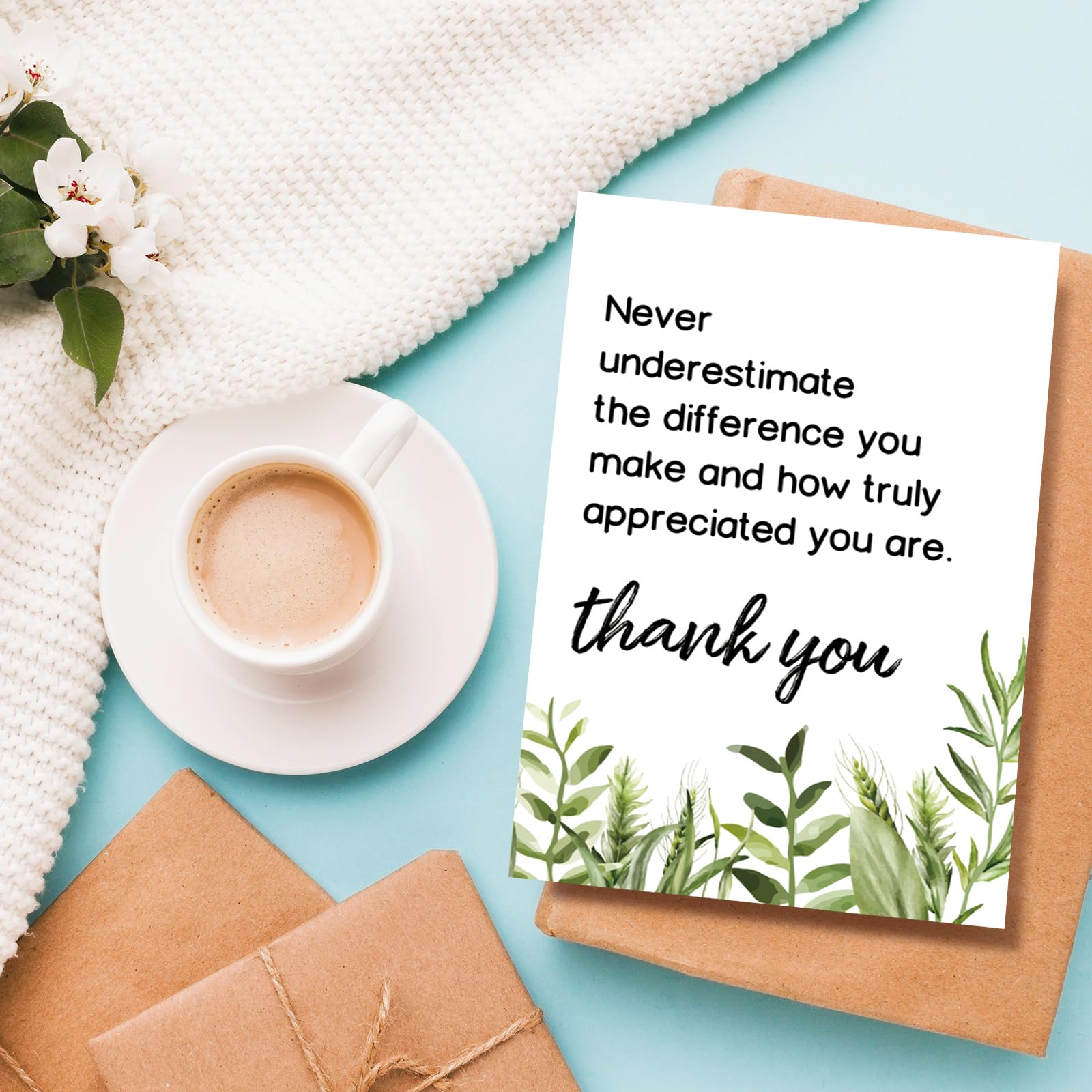 Naixiwen Employee Thank You Card, Appreciation Card for Coworker Boss Staff, Never Underestimate The Different You Make...