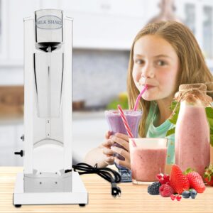 Milkshake Maker, Commercial Single Head Drink Mixer Machine,Cocktail Tea Drink Mixer,Stainless Steel Milk Shakes Machine,Home Smoothie Malt Blender 180W 110V