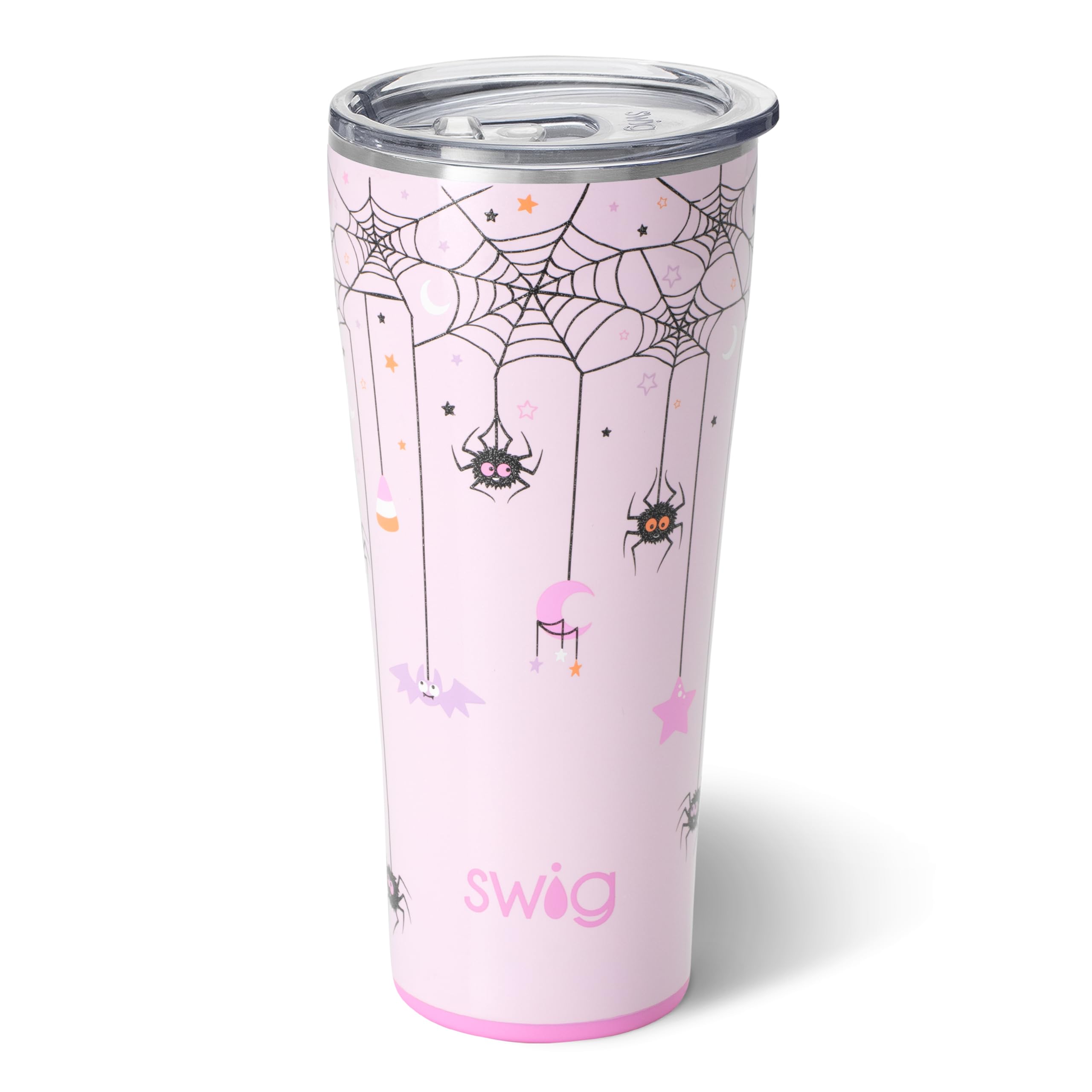 Swig Life 32oz Insulated Tumbler, Travel Coffee Tumbler with Lid, Cup Holder Friendly Travel Coffee Mug, Stainless Steel Thermos, 32 oz Tumbler, Reusable Insulated Coffee Mug (Sweet And Spooky)