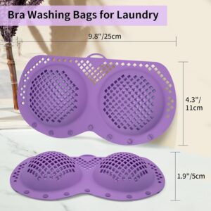 Bra Washing Bag for Laundry Mesh Laundry Bag for Delicates, Lingerie Bags for Washing Delicates, Bra Laundry Bags for Washing Machine for 32B-42DD Cup Women Bras Laundry Storage, Purple