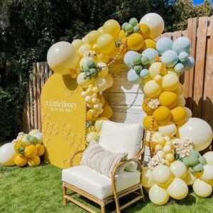 KALOR Yellow and Metallic Gold Balloons, 60 Pcs 12 Inch Gold Confetti Latex Balloons for Baby Shower Birthday Bridal Shower Wedding Party Decorations