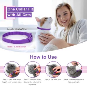 Calming Collar for Cats, for 60-Days with Fast-Acting Pheromones for Anxiety and Stress Relief, Provides Long-Lasting Comfort, Keeps Your Cat Calm and Relaxed, Lavender Aromatherapy