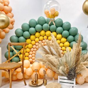 KALOR Yellow and Metallic Gold Balloons, 60 Pcs 12 Inch Gold Confetti Latex Balloons for Baby Shower Birthday Bridal Shower Wedding Party Decorations