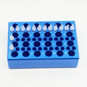 LSVERDE 1 Pcs Aluminum Cooler Cooling Block PCR Test Tube Racks, 24-Well for 1.5ml /2ml Tubes, 36-Well for 0.2ml PCR Tubes