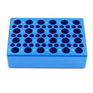 lsverde 1 pcs aluminum cooler cooling block pcr test tube racks, 24-well for 1.5ml /2ml tubes, 36-well for 0.2ml pcr tubes