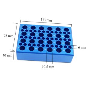 LSVERDE 1 Pcs Aluminum Cooler Cooling Block PCR Test Tube Racks, 24-Well for 1.5ml /2ml Tubes, 36-Well for 0.2ml PCR Tubes