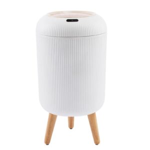 smart sensor wastebasket, convenient and hygienic easy to use, technology sensor waterproof wastebasket plastic wastebasket for kitchen, bathroom, bedroom, living room, office and outdoor (white)