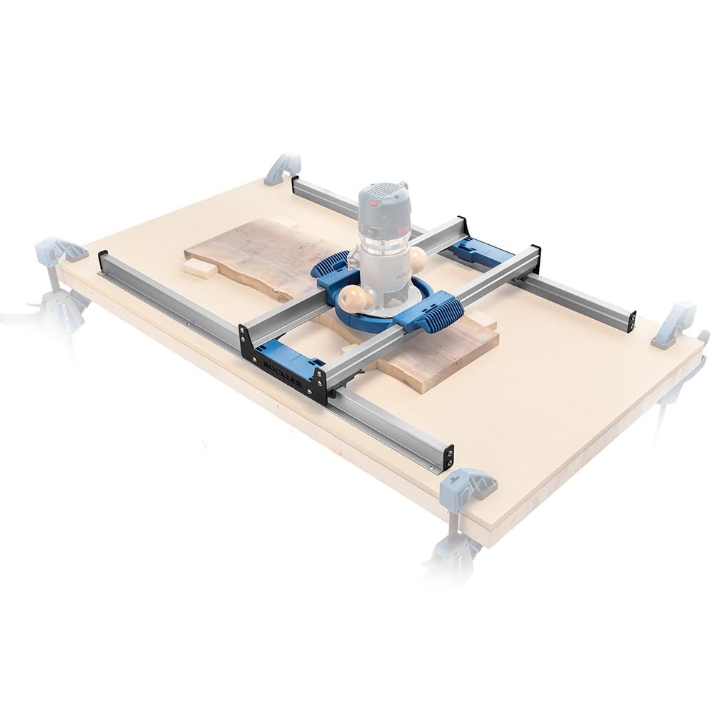 Router Sled, Benchtop Board Slab Flattening Jig | Precise Router Flattening Sled System for Slabs, End-Grain Boards & Resin Projects - Durable Table Top Wood Slab Flattening Jig