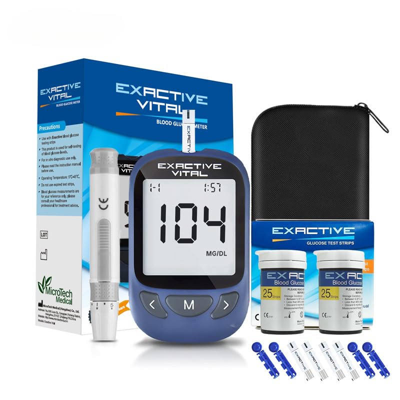 GSJING BLOOD GLUCOSE METER MONITOR WITH 50PCS TEST STRIPS (1 UNIT+50PCS STRIPS)