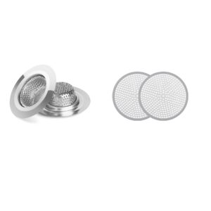 ohtomber 2pcs bathtub drain strainer and shower drain hair catcher