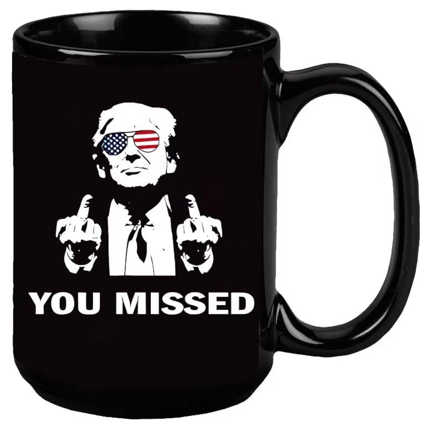 Cessfle Shot Republican Pro Trump, You Missed, President 2024 Trump Shooting Mug, Donald Trump Fist Pump Mug, Trump Coffee Mug Gifts For Men Women, 2024 Assassination Trump Merchandise Gifts