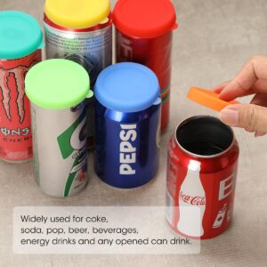 Aieve 6 Pack Soda Can Lids,Silicone Can Covers for Slim Can,Resuable Soda Can Toppers for Standard,Mini Cans