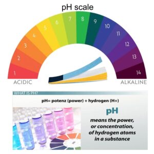 pH Test Strips 200 Strips Range pH 1-14 Test Paper Extensive Test Paper (200 Strips with Strong Storage case, Dropper Included)