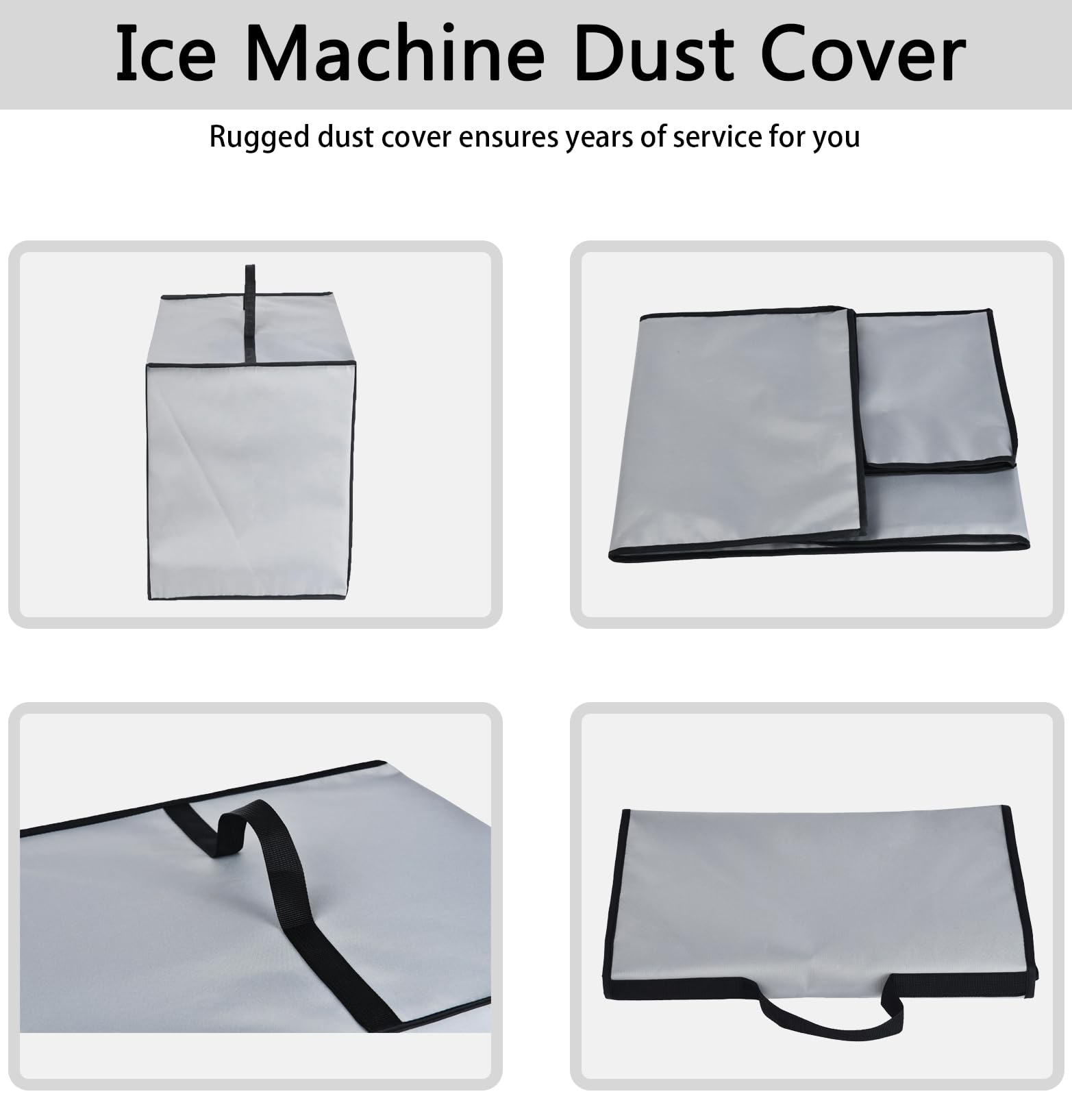 CouldyCasi Ice Machine Cover Heavy Duty Heat Resistant Waterproof, Nylon Fabric Ice Machine Dust Protective Cover Case for GE Profile Opal 2.0 XL with 1 Gallon Tank Countertop Ice Maker (Grey)