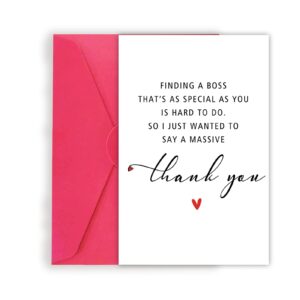 unique thank you boss day cards for boss manager, national bosses day gifts for leader, thank you gifts card for men women,boss appreciation card for boss