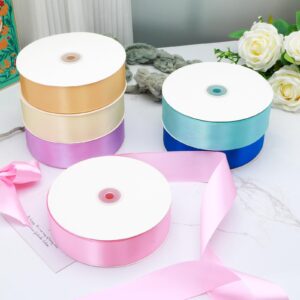 1.5 Inch x 100yds Satin Ribbon Solid Fabric Ribbons Roll for Gift Wrapping,Floral,Balloons,Craft Sewing,Valentine's Day,Wedding,Birthday Party Decoration(White)