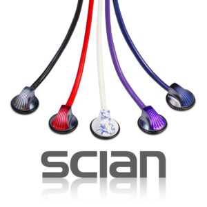 SCIAN Stethoscope - Single Head Cardiology Stethoscopes for Nurses, Doctors and Nursing School Students, Ideal for Blood Pressure Monitoring Home Diagnostics Medical Supplies, Black