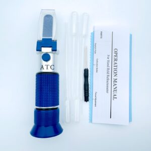 NEEBETEK Brix Refractometer with ATC,Wort Specific Gravity Tester,Portable Sugar Content Hydrometer for Wine Making and Beer Brewing, Homebrew Kit