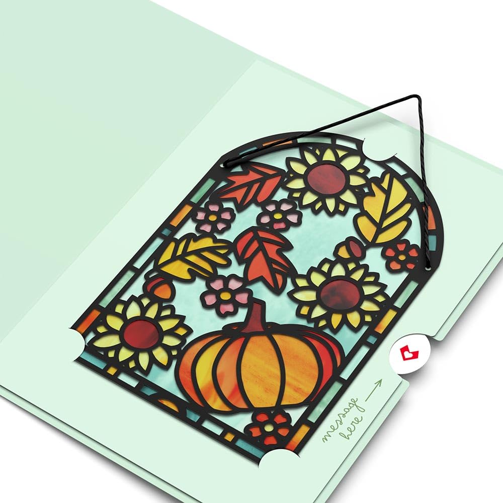 Lovepop Suncatcher Card for Her and Him - 3D Thanksgiving Greeting Cards for Boys, Girls, Men, Women, Son, Daughter - Thankful Harvest - 5" x 7" Card - Blank Note Card & Envelope Included