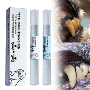 fiopet 2024 new pet toothbrush pen, upgrade dog teeth cleaning pen pet teeth repairing kit, cat/dog tooth whitening & cleaning teeth brightening pen for dog cats dental care fresh breath (1)