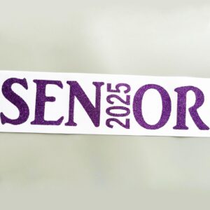 Senior Sash 2025 Purple,White Senior Cheer Sashes Class of 2025 Graduation Celebration Class Competition Sash Party Supplies 6 Pack